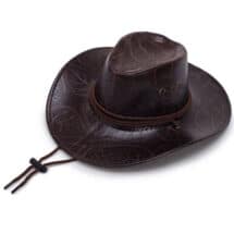 Leather Cowboy Cowgirl Hat