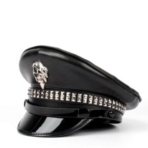 Leather Police Cap