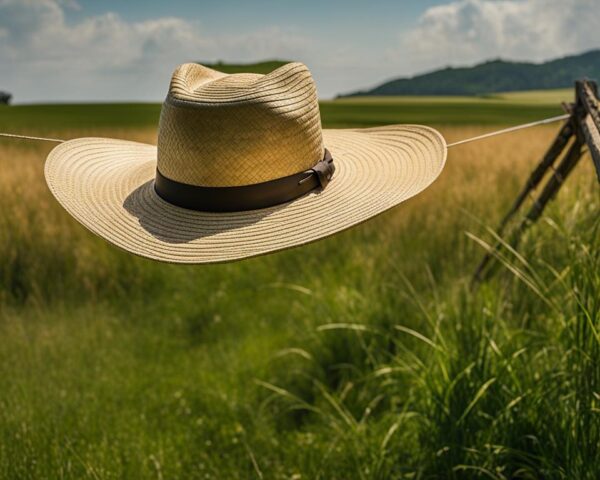 drying straw cowboy hat