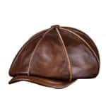 leather newsboy hat