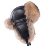 Real Silver Fox Fur Bomber Hat